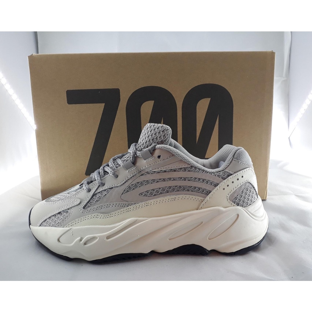 Giày thể thao nam nữ yz 700 trắng xám phản quang, , bảo hanh 1 năm