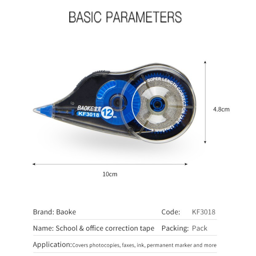 Bút xóa băng to 12m Baoke-KF3018