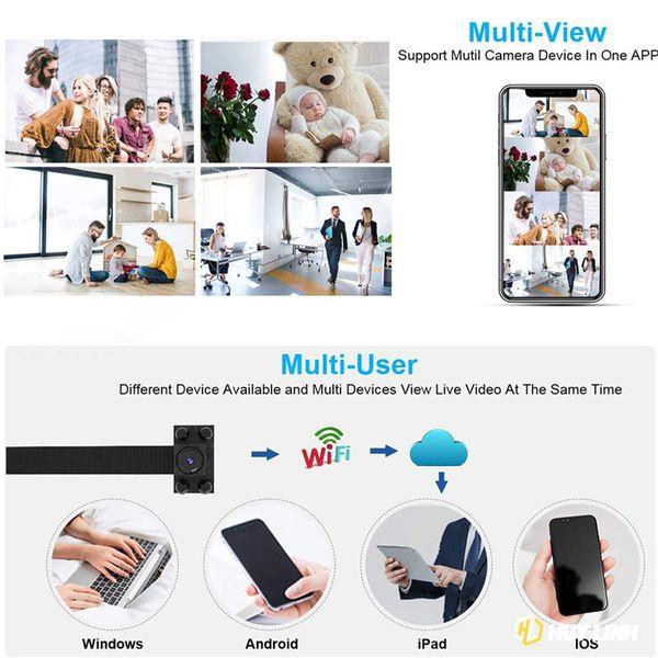 CAMERA SIÊU NHỎ MINI 4K FULLHD 1080 HÀNH TRÌNH SẮC NÉT - CAMERA 4 LED HỒNG NGOẠI ĐEN QUAY NGÀY ĐÊM