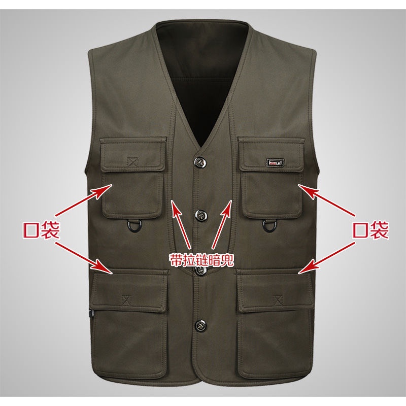 Áo Khoác Câu Cá Sát Nách Phối Nhiều Túi Thời Trang Mùa Hè Cho Nam