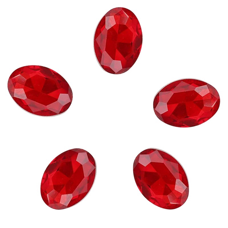 Set 50 Đá Pha Lê Hình Oval 6x8mm Đính Đá Trang Trí Quần Áo