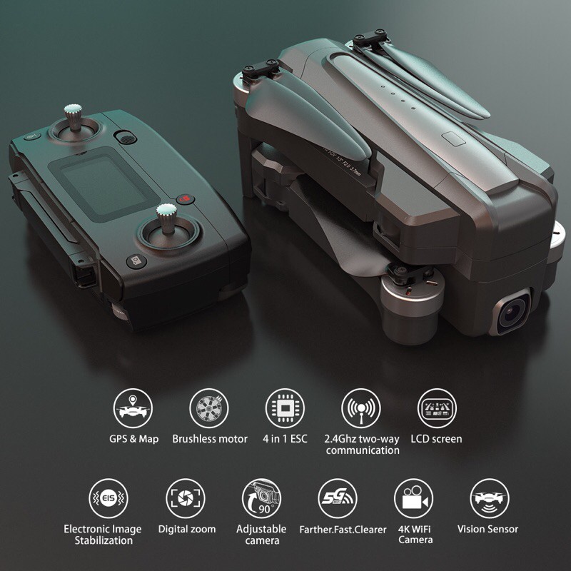 Flycam Bugs 12 EIS Gấp Gọn Camera 4K chống rung điện tử | BigBuy360 - bigbuy360.vn