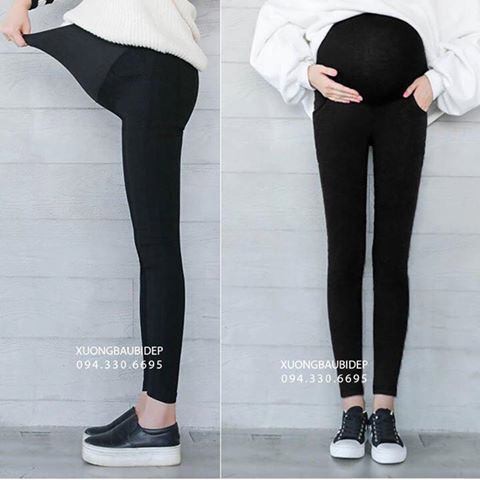 Quần legging bầu đáp , có túi cơi