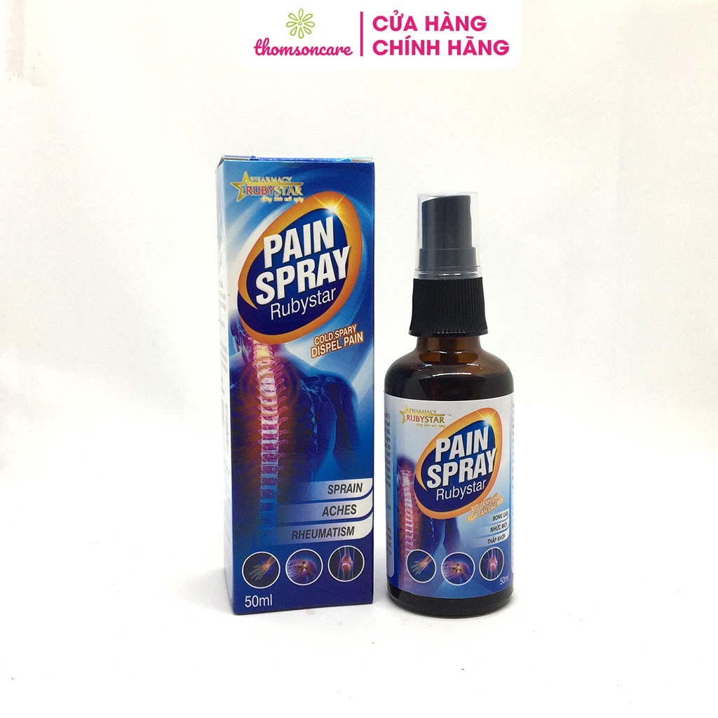 Chai xịt giảm đau Pain spray rubystar chai 50ml xịt lạnh giảm đau thể thao bóng đá bầm tím tại chỗ