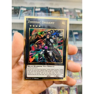 [Mã TOYDEC hoàn 20K xu đơn 50K] Thẻ Bài Lẻ YugiOh! Mã MAGO-EN036 - Zoodiac Drident - Premium Gold Rare - 1st Edition
