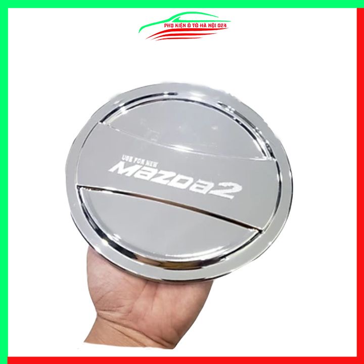 Ốp nắp xăng Mazda 2 2015-2023 mạ crom bảo vệ chống trầy trang trí ô tô