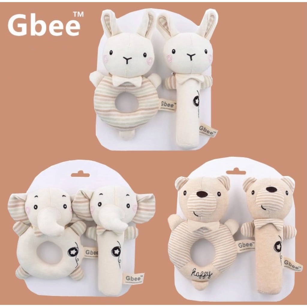 Thú nhồi bông lục lạc cho bé sơ sinh cao cấp Gbee