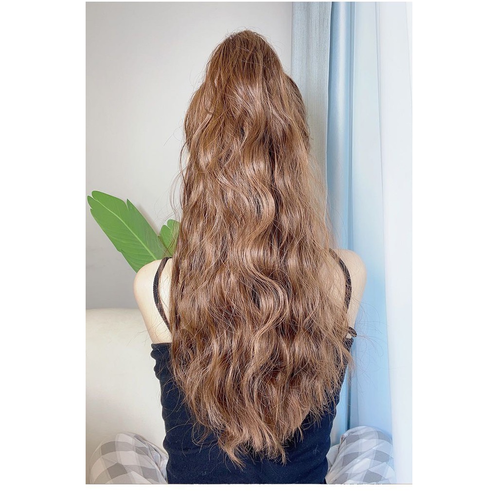 Tóc giả ngoặm xù dài 60cm, giúp tóc dài và dày, hàng loại 1, n42