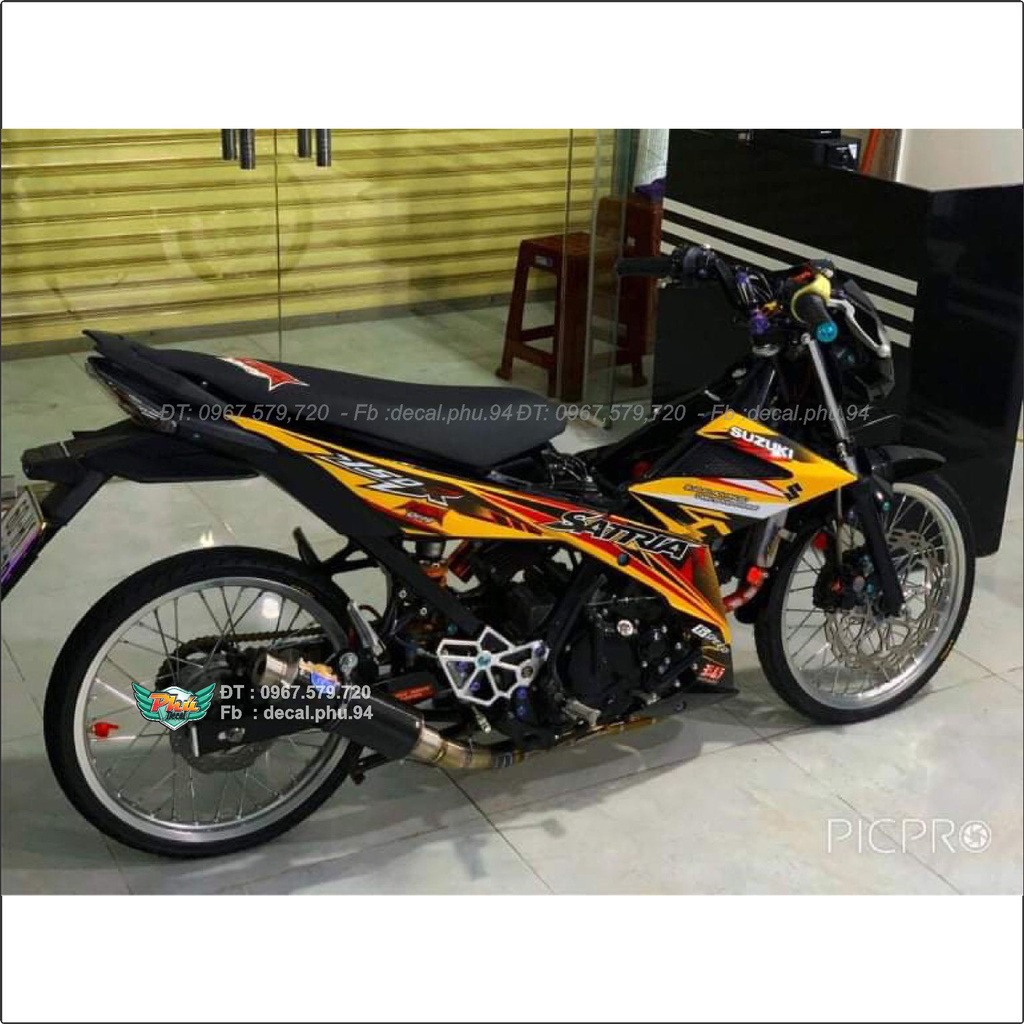 Tem Rời Satria vàng đen đỏ (J)