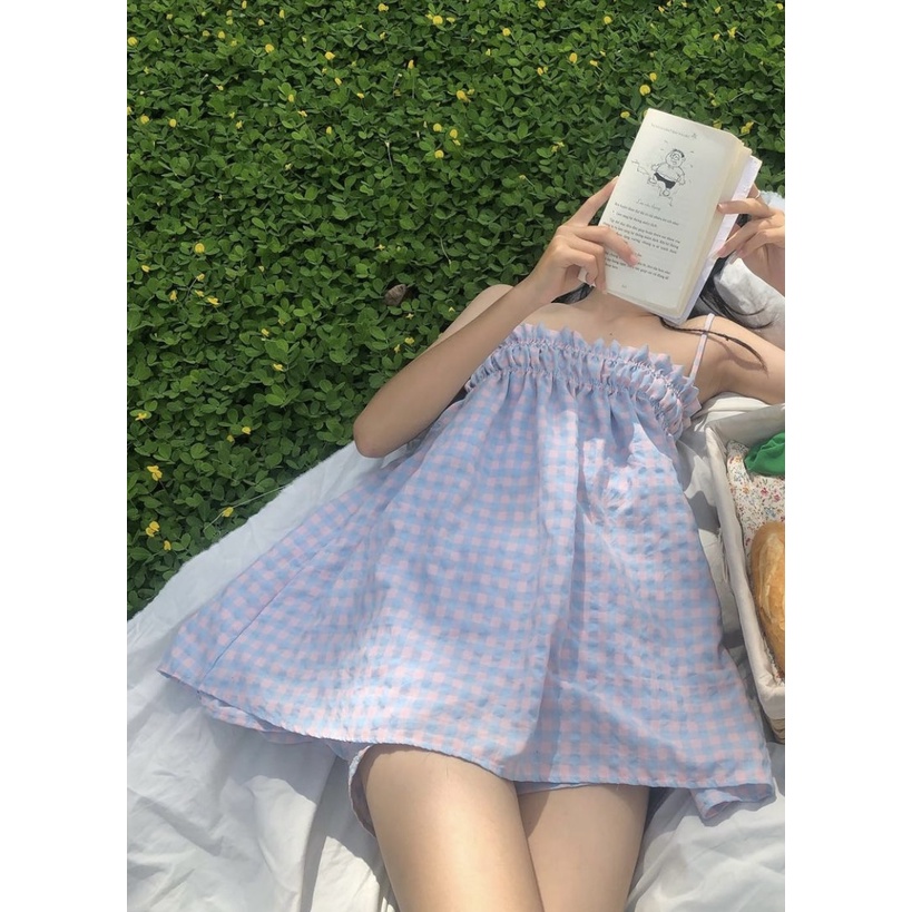 Peachy set /set 2 dây thắt nơ sau lưng