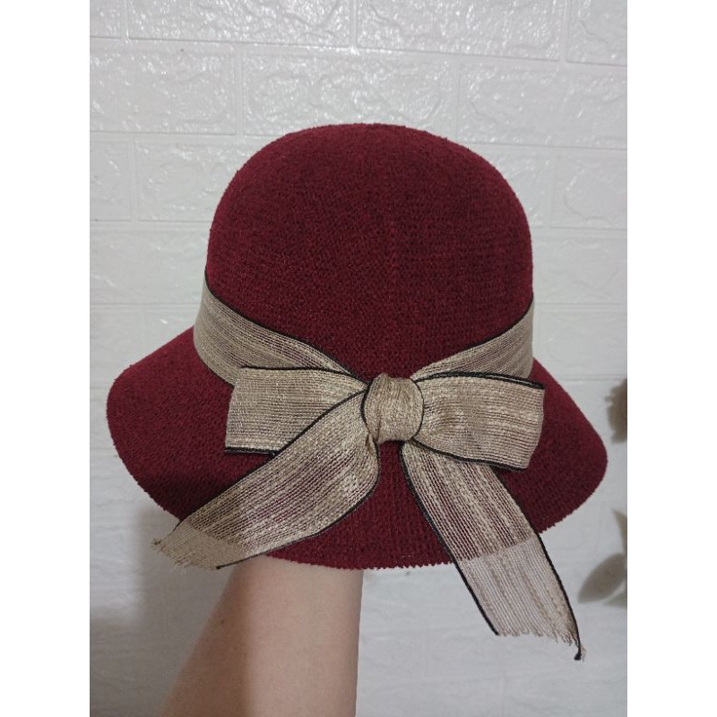 Nón nữ cột nơ đẹp đi biển, đi chơi, nón 4 mùa,Mũ nữ