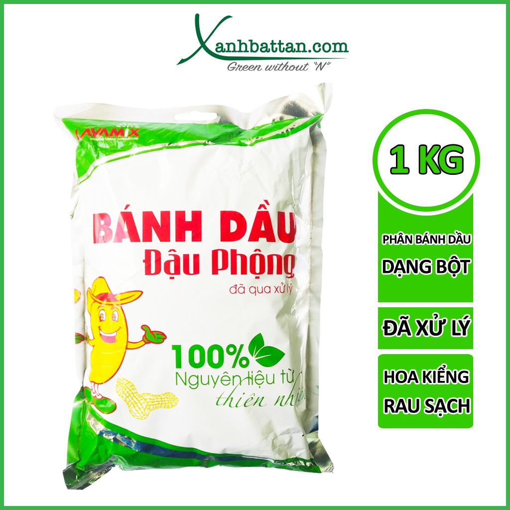 Phân bánh dầu đậu phộng đã qua xử lý dạng bột 1 kg