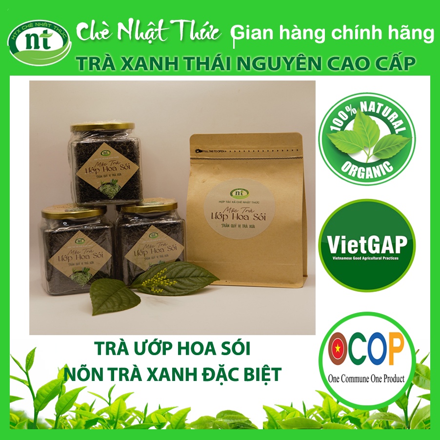 Trà Ướp Hoa Sói- Trà nõn Thái Nguyên Loại 1 - Chính hãng Chè Nhật Thức
