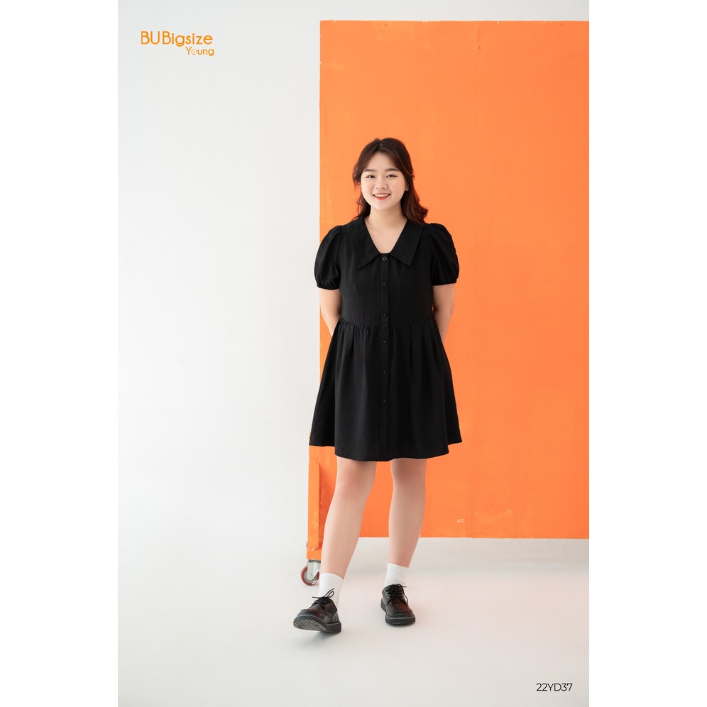 Đầm babydoll thiết kế cúc dọc thân BIGSIZE (55kg đến 95kg) - 22YD37 - BU Bigsize Young