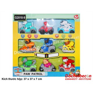 Bộ 9 nhân vật chó cứu hộ Paw Patrol chạy trớn Loại lớn - 18 món Y2018-9
