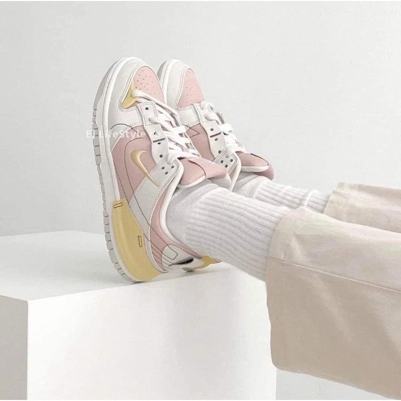 Giày Dunk Disrupt 2 Pink Oxford màu vàng hồng