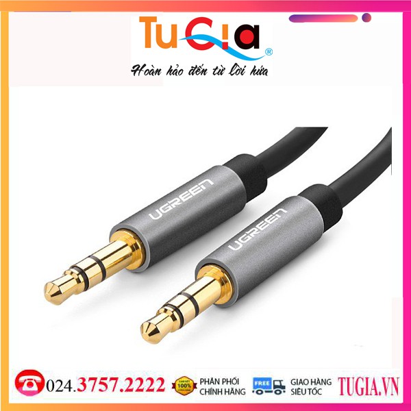 Cáp Audio 3.5mm dài 2M mạ vàng 24K Chính hãng Ugreen 10735-Hàng Chính Hãng