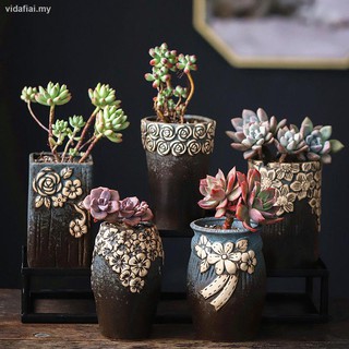 Chậu Hoa Bằng Gốm Sứ Loại Lớn Thiết Kế Độc Đáo