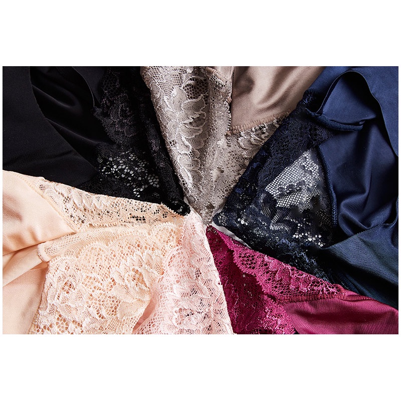 AOFEIQIKE Bộ 3 Quần Lót Nữ Không Đường May Màu Sắc