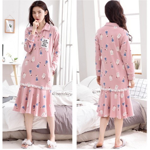 FREESHIP TỪ 99K_Váy ngủ Thu Đông 100% cotton mềm mại và thoáng mát ngay cả mùa Hè
