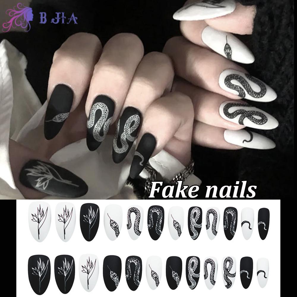 [Hàng mới về] Bộ móng tay giả che phủ toàn diện phong cách punk cá tính
