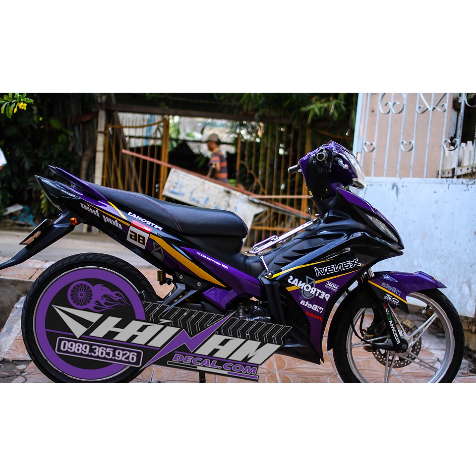 Tem trùm exciter 135 đen tím