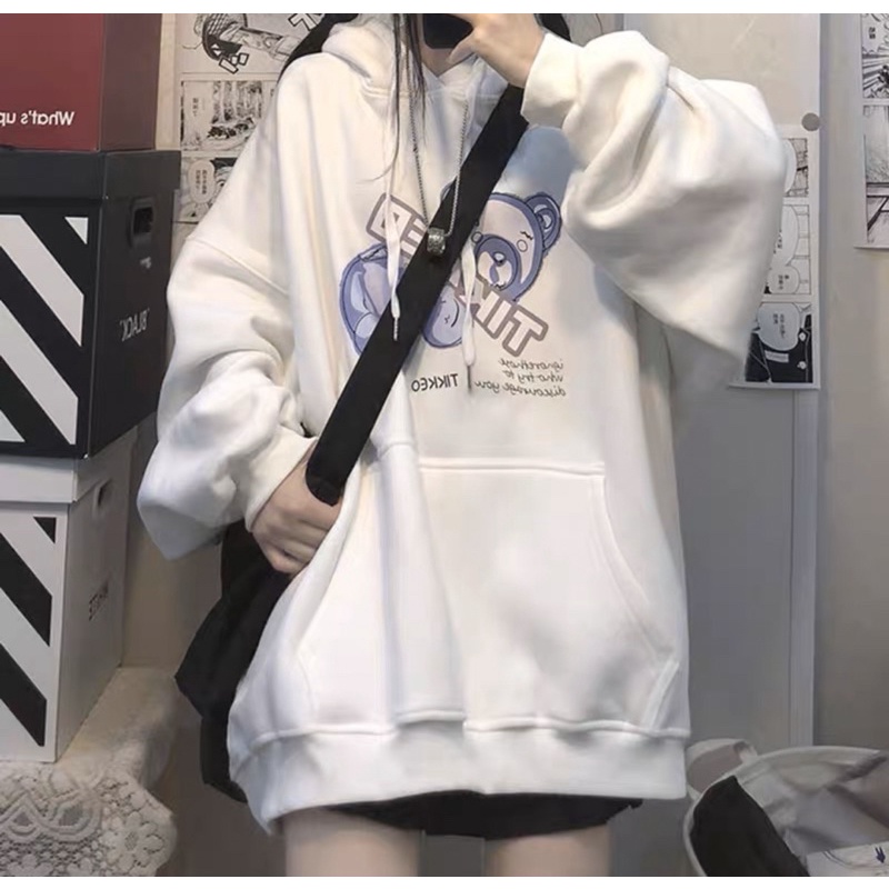 Áo Nỉ Bông HOODIE-SWEATER Gấu TIKKEO Tay Dài