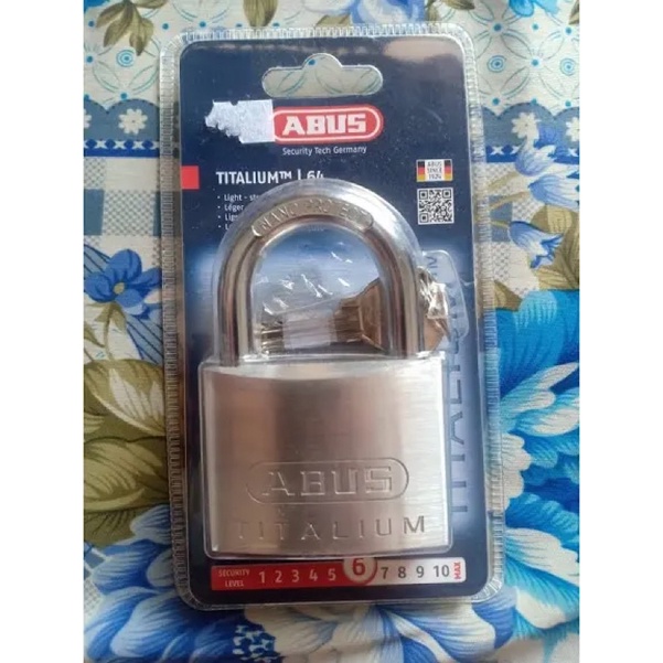 "rẻ nhất" ổ khoá abus 64ti/50, 64ti/60 titanium siêu nhẹ, siêu chắc
