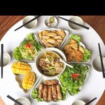 Bộ đĩa hoa mặt trời và cuốn thư -7 món HÀNG LOẠI 1