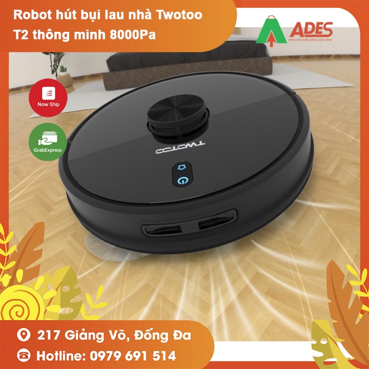 Robot hút bụi lau nhà Twotoo T2 thông minh 8000Pa - Công nghệ tự động lập kế hoạch - Bảo hành chính hãng 12 tháng