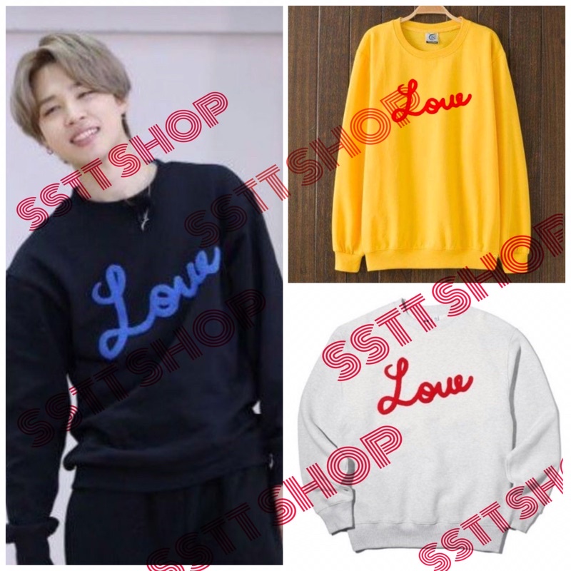 (Tặng ảnh BTS)Áo BTS JIMIN Love in 3D thời trang