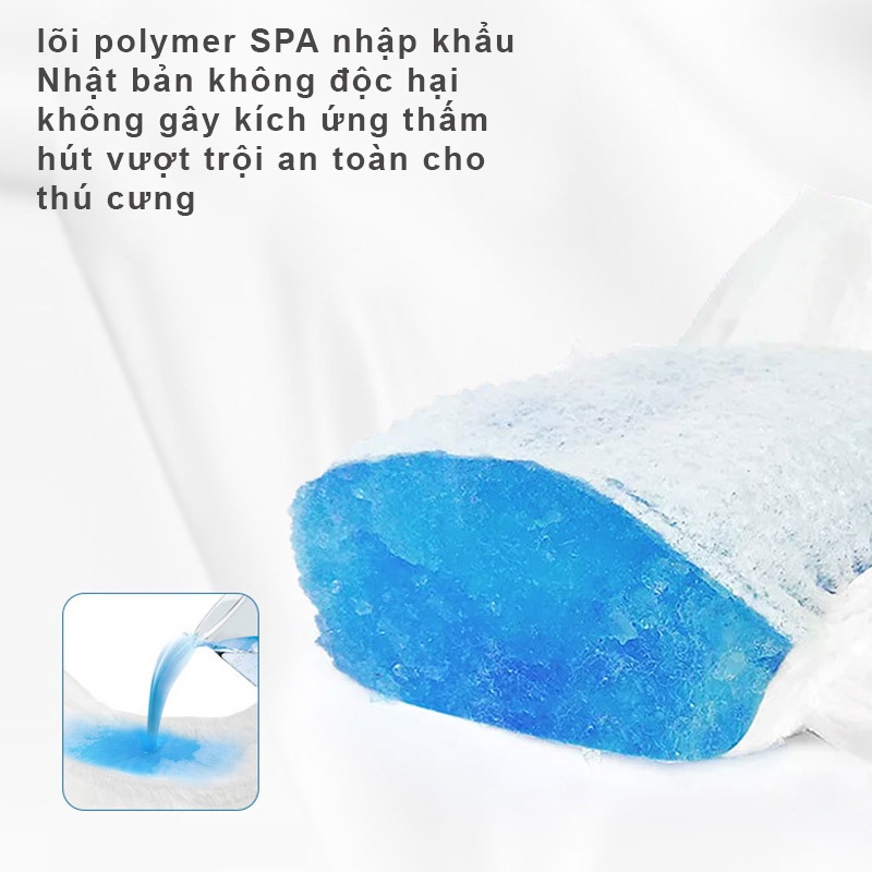 Bỉm cho chó mèo đực Hipipet công nghệ Nhật Bản polymer SPA siêu nhẹ thấm hút vượt trội