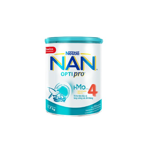 [Tặng 1 Bộ chì màu] Combo 2 Lon Sữa Bột Nestle NAN Optipro HMO 4 1,7kg/lon