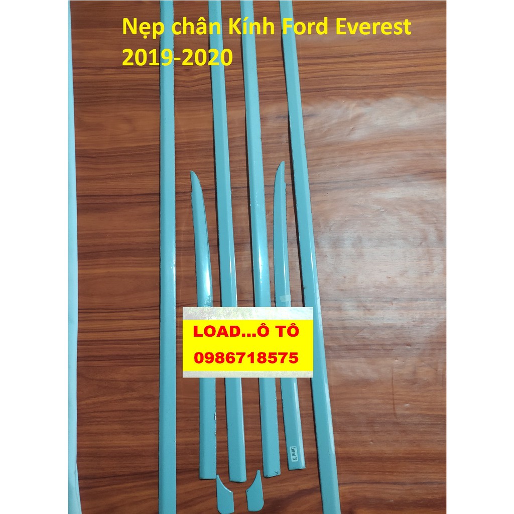 Bộ Nẹp chân kính, Cong Kính  INOX dành cho xe Ford Everest 2018-2019,2020