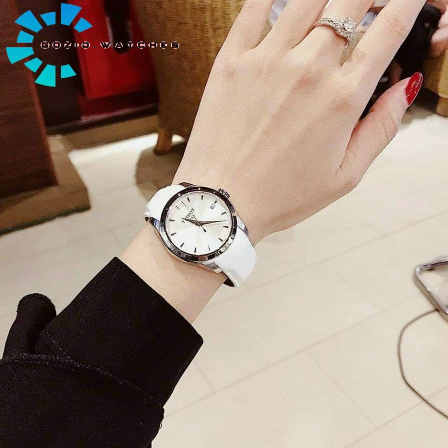Đồng hồ nữ dây da TISSOT full box dây da bóng, mặt chống xước sang trọng