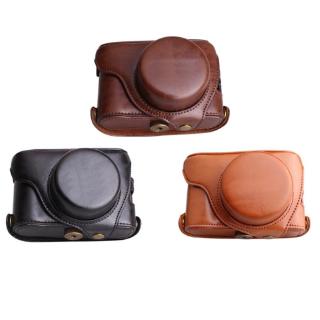 Bao da PU bảo vệ có nút mở lấy pin và dây đeo vai cho máy ảnh Fuji Fujifilm X100F/X100S/X100T/X100