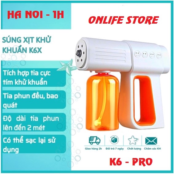 Súng Xịt Khử Khuẩn Nano / K5 / K6 Diệt Khuẩn 100% Máy Diệt Khuẩn Cầm Tay,Súng Xịt Khử Khuẩn Nano