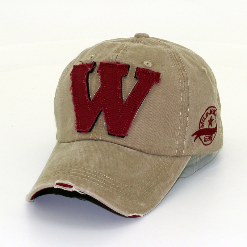 Mũ Lưỡi Trai denim Thêu Chữ W Cá Tính