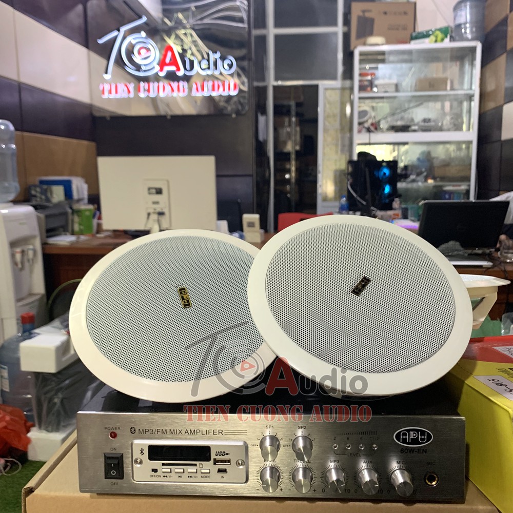 Combo 4 Loa Âm Trần + Amply Giá Sock