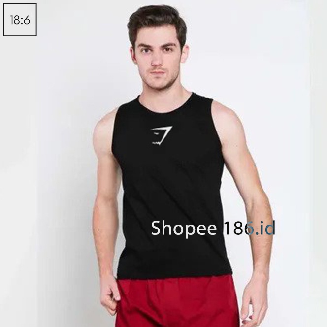 Singlet Đàn Ông Màu Đen Tập GYM Thể Thao Chất Liệu ADEM