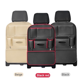 1PC Car Seat Back Bag Organizer Leather Multi-Functional Backseat Storage Bags Drink Holder Phone Pocket Pad Cup Tissue Box car tissue holder car tissue box