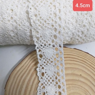 Ren chỉ cotton trang trí , size 4cm đến 7cm (1 mét)