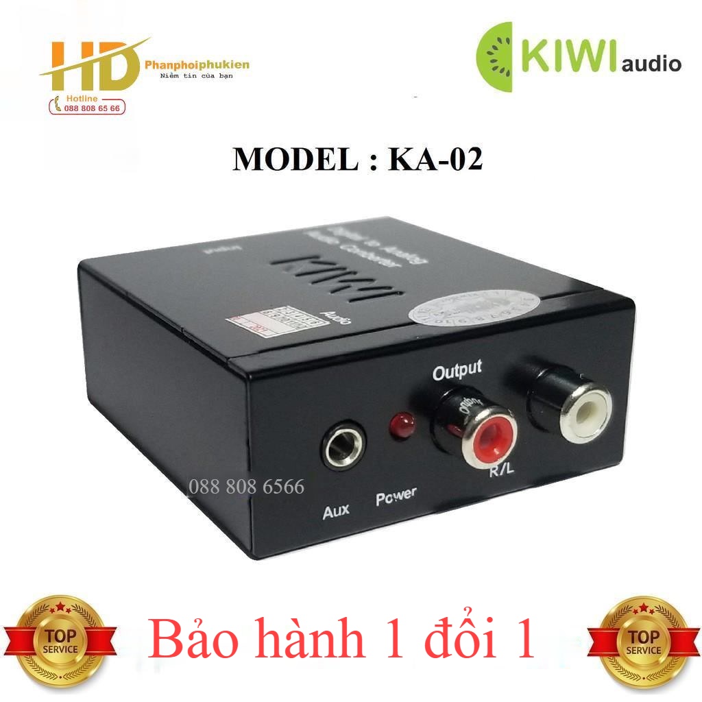 Bộ chuyển đổi âm thanh, Bộ chuyển đổi quang học DIGITAL TO ANALOG (L/R) KA-02 - Bảo hành 1 đổi 1 - Hàng Loại tốt