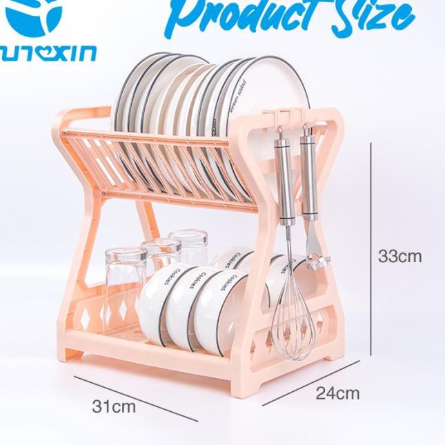 Giá Nhựa Đựng Chén Dĩa Màu Hồng 2115 Tiện Dụng Cho Nhà Bếp