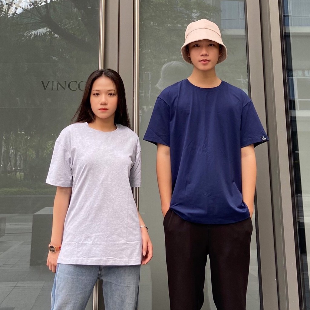 Áo thun phông nam nữ unisex cổ tròn trơn cotton tay lỡ  form rộng oversize basic tee 1 màu đẹp cao cấp rẻ Giisel