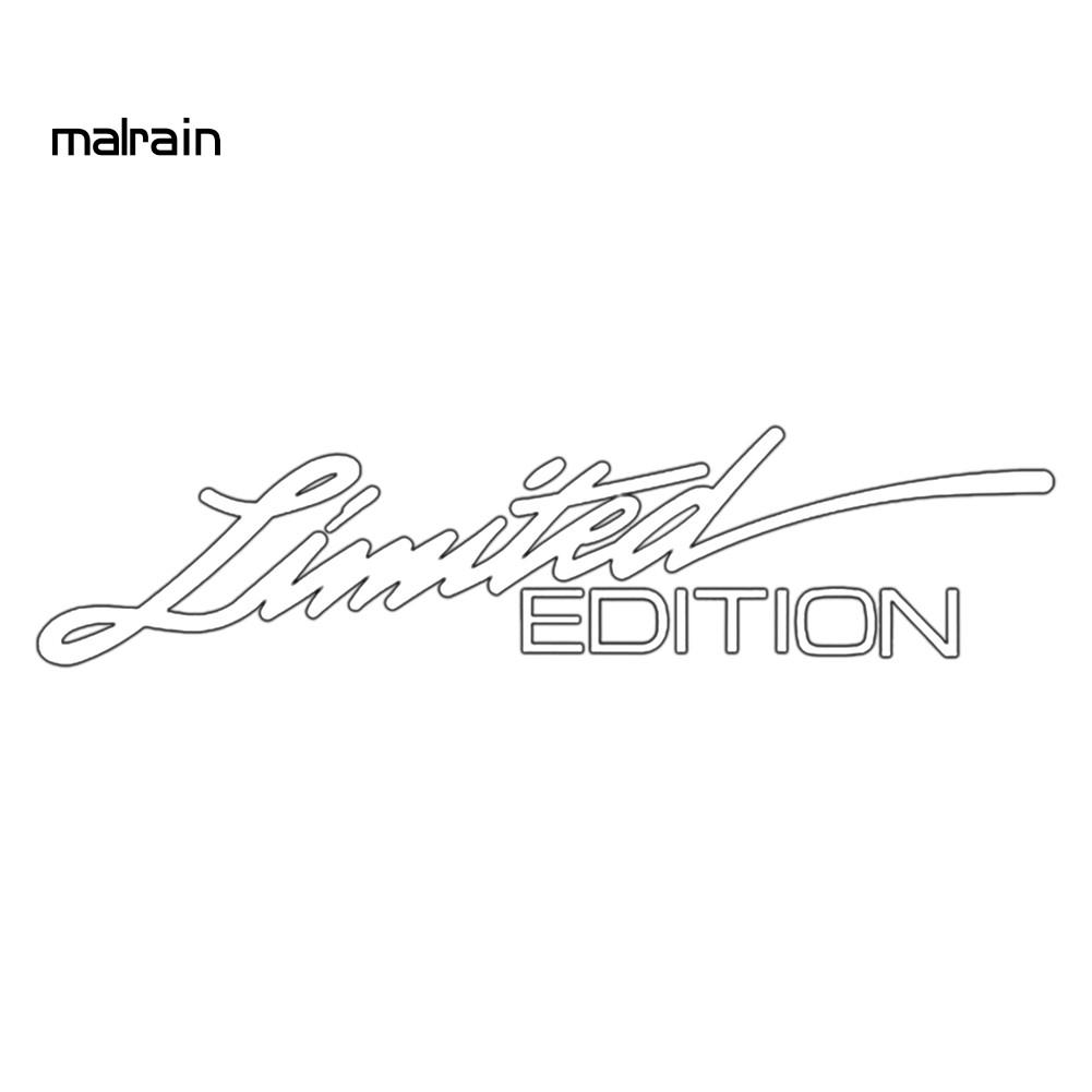 Sticker hình chữ Limited Edition trang trí cho xe hơi sành điệu cao cấp