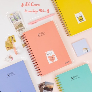 Sổ Caro viết thư pháp Calligraphy Bulletjournal sketchnote giấy dày xịn không nhoè B5