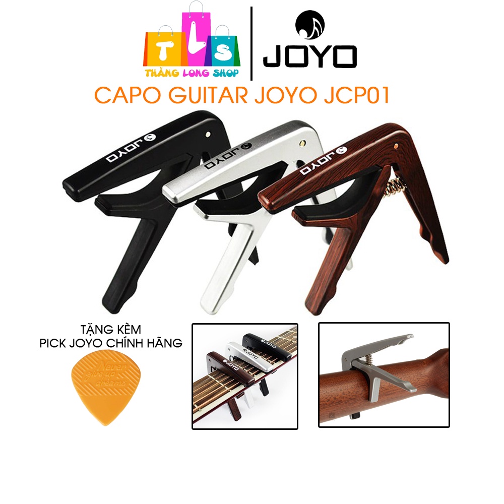 Capo guitar  ABS cao cấp dành cho đàn ghi ta acoustic, classic JOYO JCP-01(Tặng kèm pick joyo)