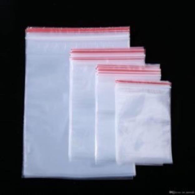 100G Túi zip trong viền đỏ