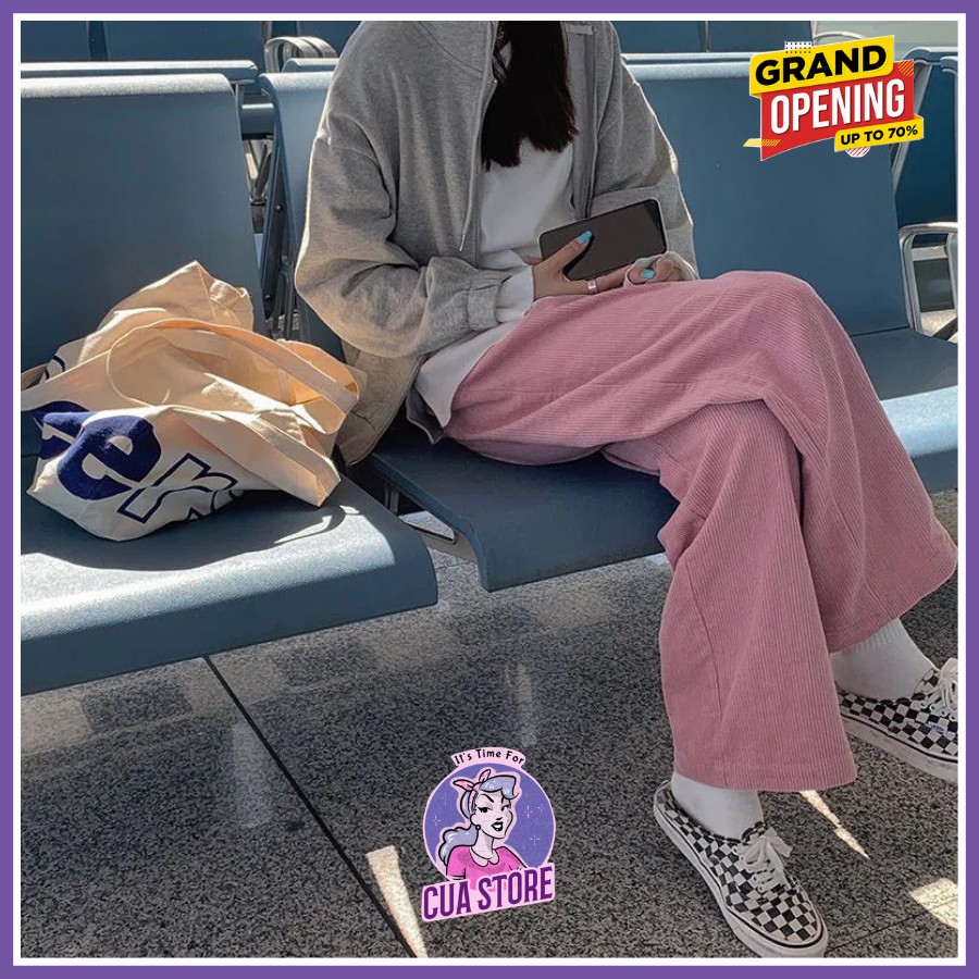 Quần nhung tăm phong cách Hàn Quốc - ảnh thật cận chất | BigBuy360 - bigbuy360.vn